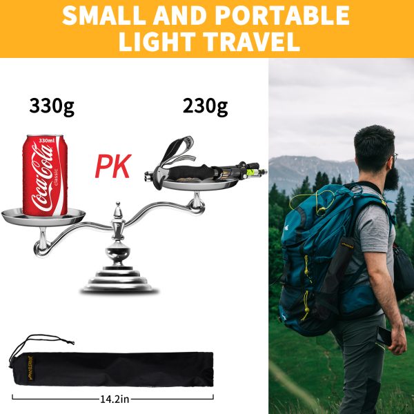 Mountain Tech Lightweight Aircraft-Grade Aluminum Trekking Poles with Extended Down Grip Plus Tip Kit - Image 4