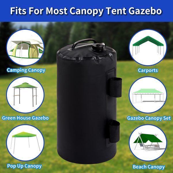 Canopy Water Weight Bag, 176 LBS Water Tent Weights Set of 4 Leg Weights for Pop Up Canopy, Canopies, Tent, Gazebo, Black - Image 3